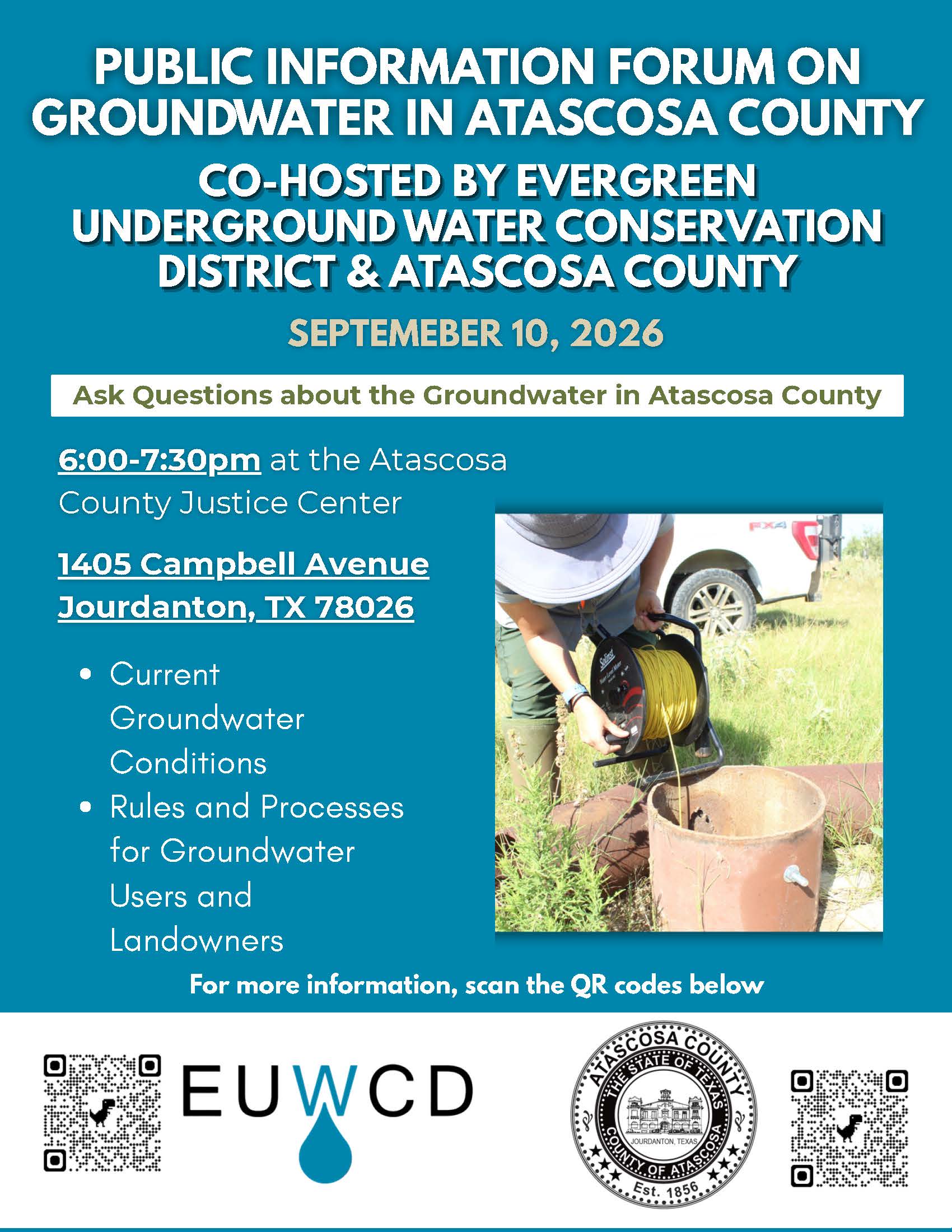 Atascosa County Water Panel Flyer Atascosa County & Evergreen Public Information Forum